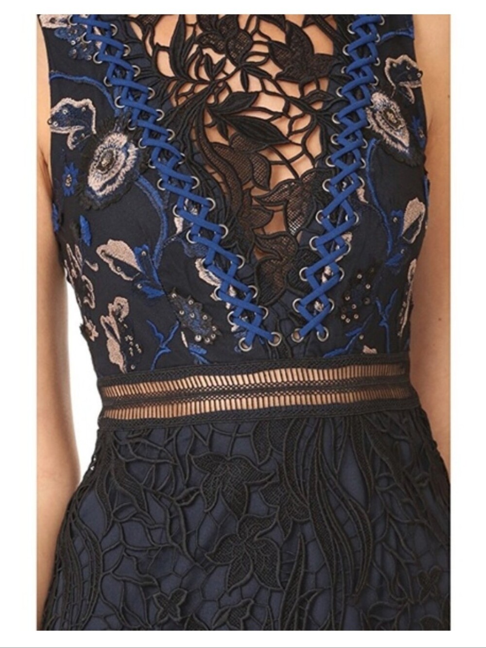 Self-Portrait Clementine  Black Lace Dress Size 8 - Picture 12 of 16